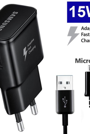 Samsung 15W Charger with Micro USB Cable (Polybag Packing) for Samsung 12W & 15W Charger Supportable Mobiles Only