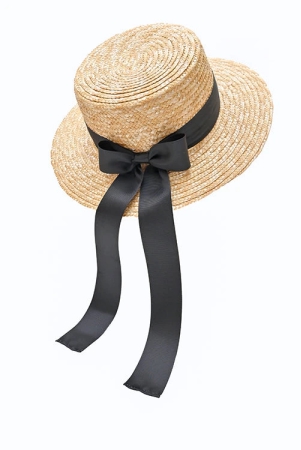 myaraa-black-long-tail-bow-boater-hat