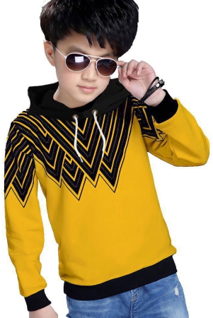 force-kids-cotton-hooded-tshirt-blackyellow-6-7-years-none