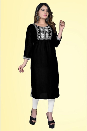 haya-fashion-black-rayon-womens-straight-kurti-pack-of-1-none