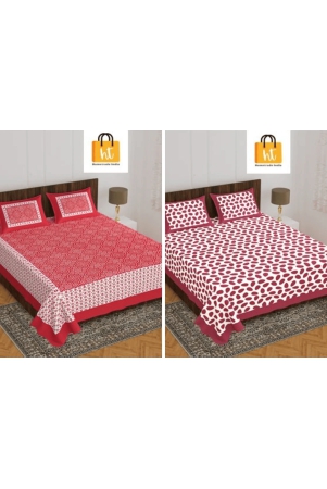 bedsheet-adda-super-mega-king-size-king-size108108-in-pure-cotton-sanganeri-printed-jaipuri-double-bedsheet-with-2-matching-pillow-covers-rj-14-03-108108-ht8324