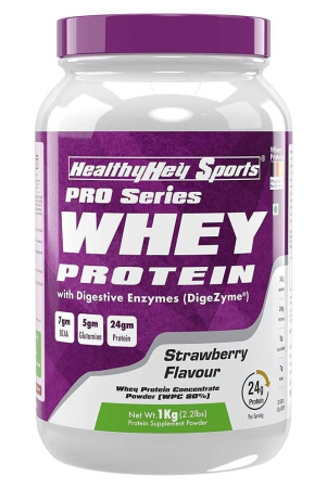 HealthyHey Sports Whey Protein Concentrate - Strawberry 1 kg