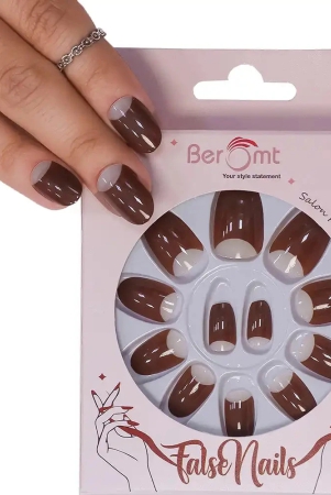 french-oval-tips-nail-kit-included-brown