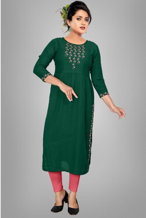 haya-fashion-green-rayon-womens-straight-kurti-pack-of-1-none