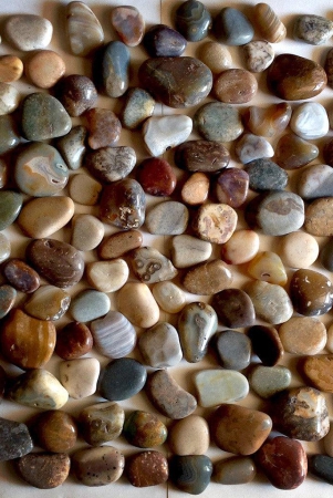 River Agate Mix - Polished Pebble-Big Free Size / 5 Kg