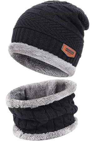 thriftkart-winter-cap-and-neck-warmer-set-for-men-women-for-travelling-hiking-tracking-one-size