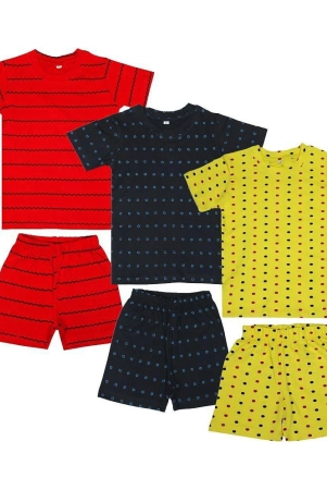 diaz-multicolor-cotton-boys-t-shirt-shorts-pack-of-3-none