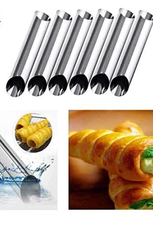 magnusdeal-6-pcs-diy-non-stick-stainless-steel-baking-tubes-set-spiral-horn-pastry-cream-roll-tubesmoldcannoli-formscroissant-shell-metal-ice-cream-rollfunnel-shapekitchenparty