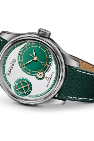 doublerun-green-leather-chronograph-mens-watch