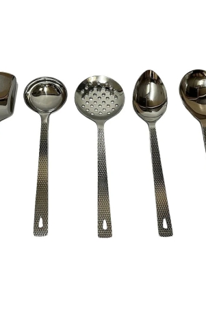 dynore-silver-stainless-steel-serving-spoon-pack-of-5-silver