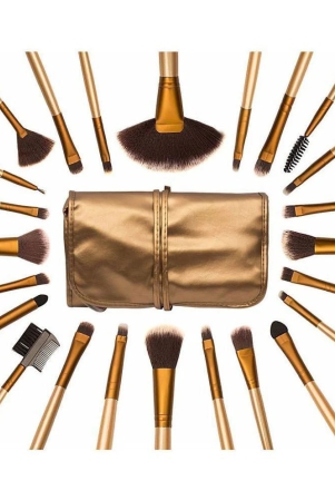 fok-professional-makeup-brushes-with-golden-leather-pouch-synthetic-blendingwet-dry-productscontouringevenout-300-g-24-pcs