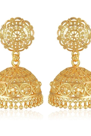 vivastri-golden-jhumki-earrings-pack-of-1-golden