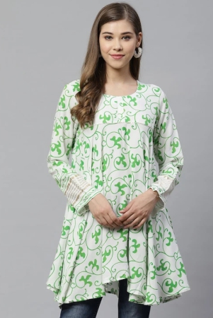 women-white-green-ethnic-printed-asymmetric-tunic