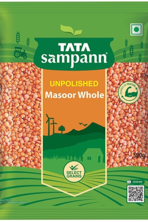 Tata Sampann Unpolished Masoor Whole 500g