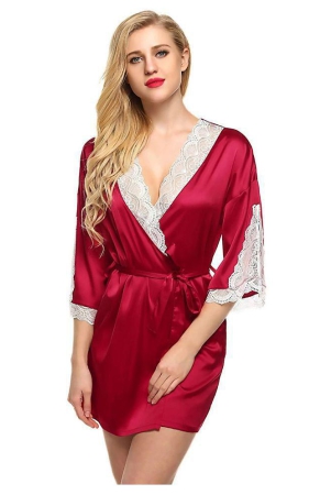 Piquant - Multicolor Satin Womens Nightwear Robes - M