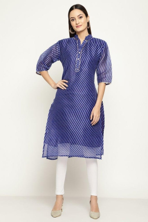 queenley-blue-silk-womens-straight-kurti-pack-of-1-none