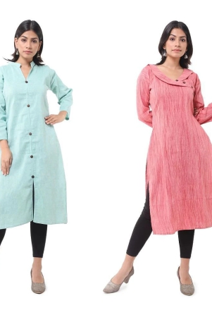 deshbandhu-dbk-multicolor-cotton-womens-straight-kurti-pack-of-2-none