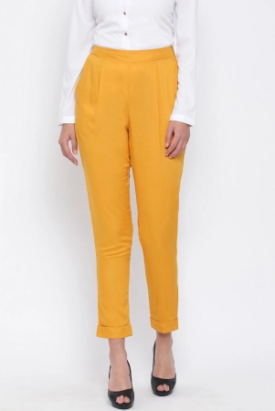 oxolloxo-women-yellow-regular-fit-solid-trousers