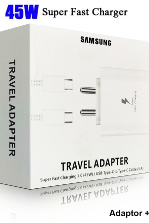 Samsung 45W Charger with Type-C Cable for Samsung 45W Charger Supportable Mobiles Only