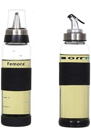 femora-borosilicate-glass-oil-dispenser-500ml-set-of-2-silver