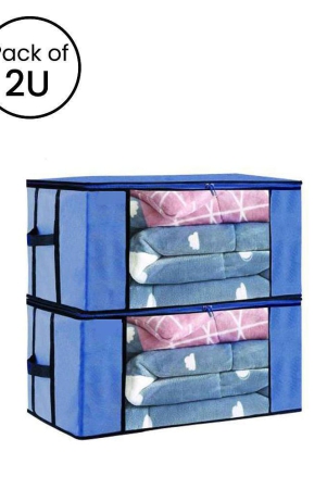 hometales-non-woven-cloth-storage-organizer-with-transparent-windowblue-2u