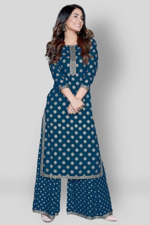 estela-blue-rayon-womens-straight-kurti-pack-of-1-s