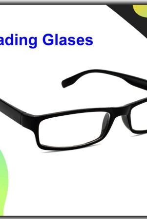 Hrinkar Rectangle Full Rim Portable +1.00 Reading Glasses For Men And Women (Black Frame, +1.00, Near Vision) - HRD01