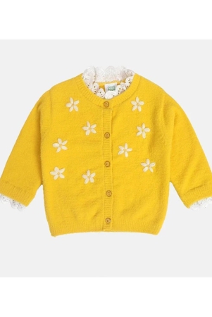 miniklub-baby-girls-round-neck-full-sleeve-knit-sweater-yellow-color-none