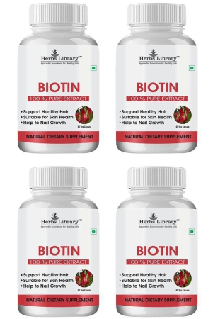 herbs-library-biotin-capules-for-hair-growth-skin-and-nails-60-capsules-each-pack-of-4