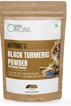 Ayura Origin Natures Black Turmeric Powder Nutrition Drink Powder 100 gm Unflavoured