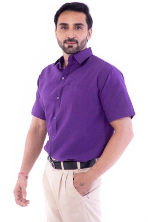 deshbandhu-dbk-cotton-blend-regular-fit-half-sleeves-mens-formal-shirt-purple-pack-of-1-none