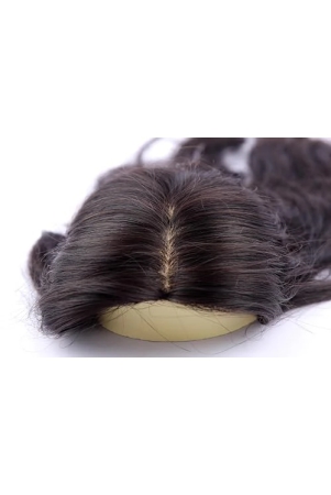 refynhair-100-human-hair-topper-2x5-for-woman-20-inches-natural-black-hairpiece-silk-base-35-40-gr-natural-hair-clip-in-invisible-seamless-real-hair-topper-volumizer-remy-closure