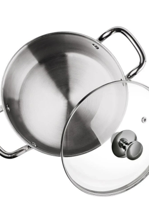 milton-pro-cook-stainless-steel-sandwich-bottom-casserole-with-glass-lid-20-cm-33-liters-silver-induction-flame-safe-dishwash-safe-sturdy-handle-silver