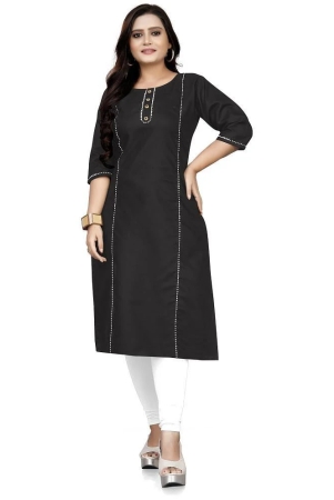 lerkiza-black-cotton-womens-straight-kurti-pack-of-1-3xl