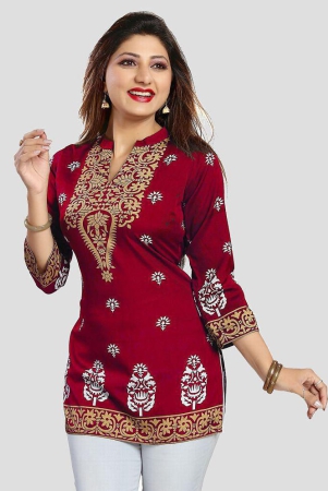 meher-impex-red-crepe-womens-tunic-pack-of-1-none