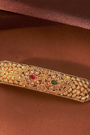 antique-classic-hair-clip-with-gold-plating-rubygreen