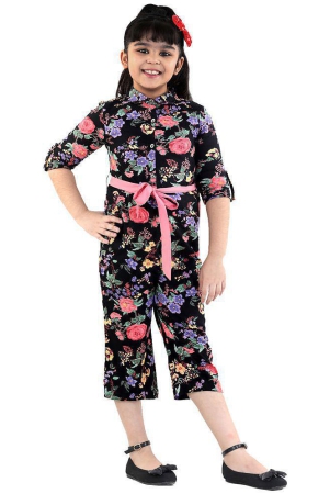 Naughty Ninos - Black Rayon Girls Jumpsuit ( Pack of 1 ) - None