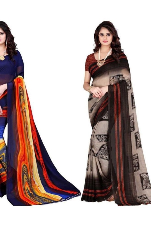 leelavati-multicolor-georgette-saree-with-blouse-piece-pack-of-2-multicolor