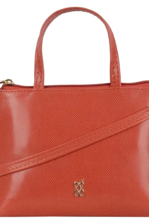 baggit-red-faux-leather-sling-bag-red