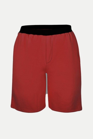 Mens Red knitted Casual Shorts