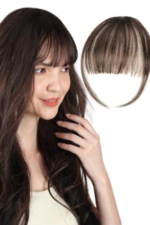 refynhair-low-density-clip-in-hair-bang-extension-100-remy-human-hair-natural-looking-fringe-hair-extensions-for-girls-and-women-easy-single-clip-in-lightweight-wispy-bangs-medium-brown