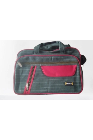 PRUDHVI  BAGS -  Unisex Green and Red Striped OFFICE FILES Bag with Adjustable Shoulder Strap