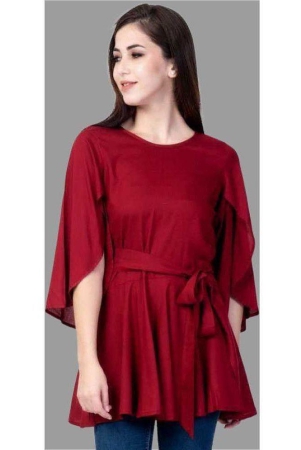 smien-maroon-rayon-womens-tunic-pack-of-1-none