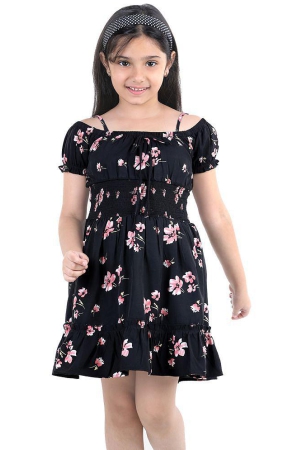 naughty-ninos-girls-black-floral-printed-off-shoulder-dress-none