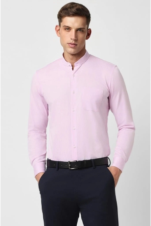 Men Pink Slim Fit Formal Full Sleeves Formal Shirt