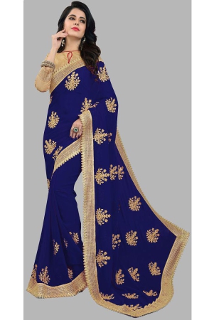 om-shantam-sarees-navy-blue-silk-blend-saree-with-blouse-piece-pack-of-1-navy-blue