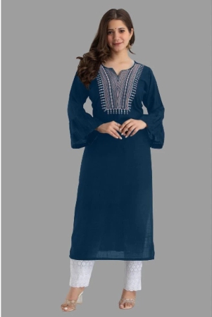 jash-creation-blue-rayon-womens-straight-kurti-pack-of-1-none