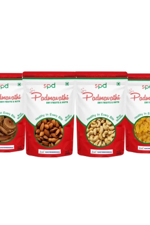 sri-padmavathi-dry-fruits-nuts-almondfigcashews-nutsraisins-each-250g-combo-pack