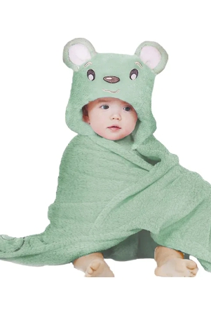 fleece-baby-blanket-with-hood-green