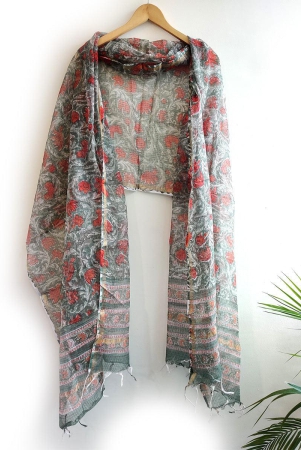 india-scarves-bagru-hand-block-floral-kota-doria-cotton-silk-red-and-green-color-floral-dupatta